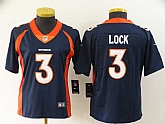 Women Nike Broncos 3 Drew Lock Navy Vapor Untouchable Limited Jersey,baseball caps,new era cap wholesale,wholesale hats